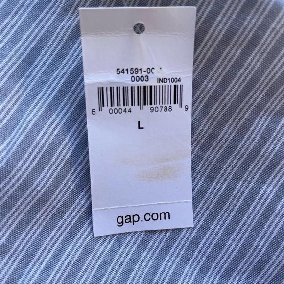 New! GAP Blue White Striped Flutter Sleeve Midi Wrap Dress - 22478 - Picture 12 of 16